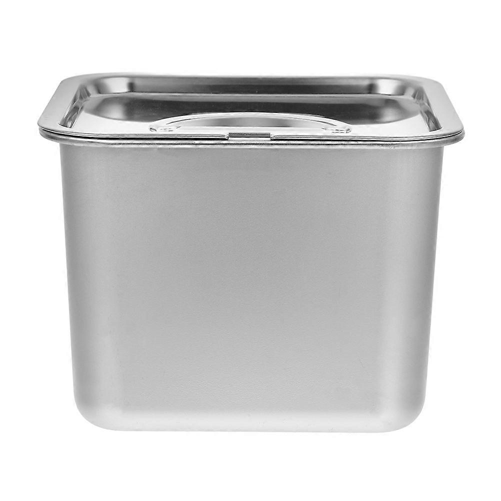 Stainless Steel Food Storage Container Ice Cream Box Kitchenware 4.7×4.7×3.9in Easy to Clean Versatile Storage 1Set