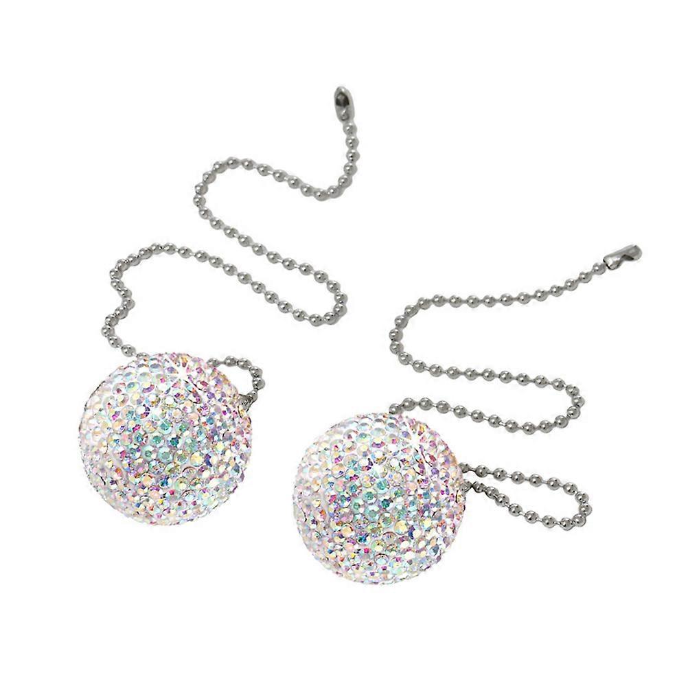 6Pcs Crystal Ball Pull Chain for Ceiling Decorative Accessory