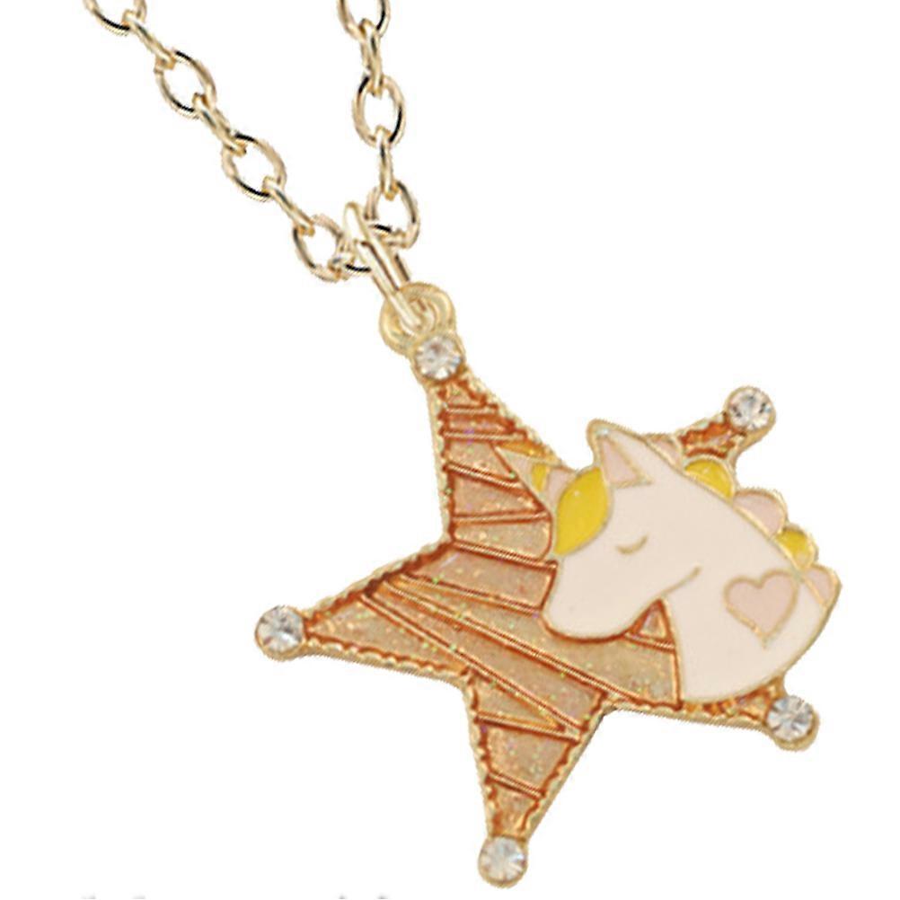 Alloy Unicorn on The Necklace for Key Use with 2Pcs Pendant