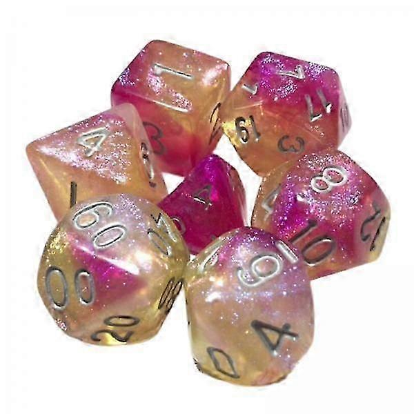 4x Sparkling Polyhedral Dices Set for Board Games Drinking Props Party