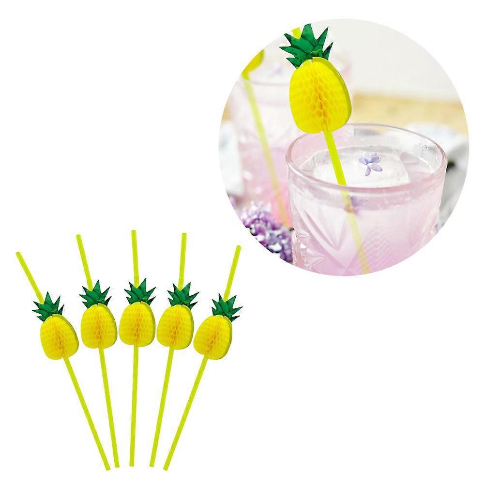 Drinking Pineapple Shape for Party 60Pcs Yellow