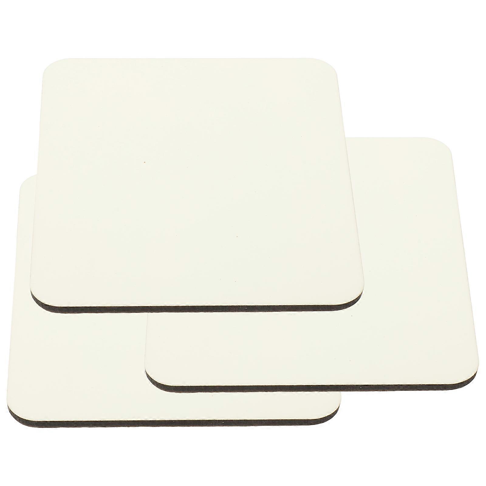 Sublimation Car Coasters Blanks 6 Pcs Square White DIY Printing Table Protection Home Use Kitchen Decoration