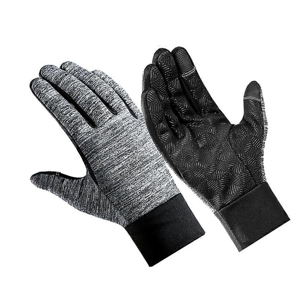 Warm Grey Gloves for Skiing with Touch Screen 1Pair for Outdoor Activities