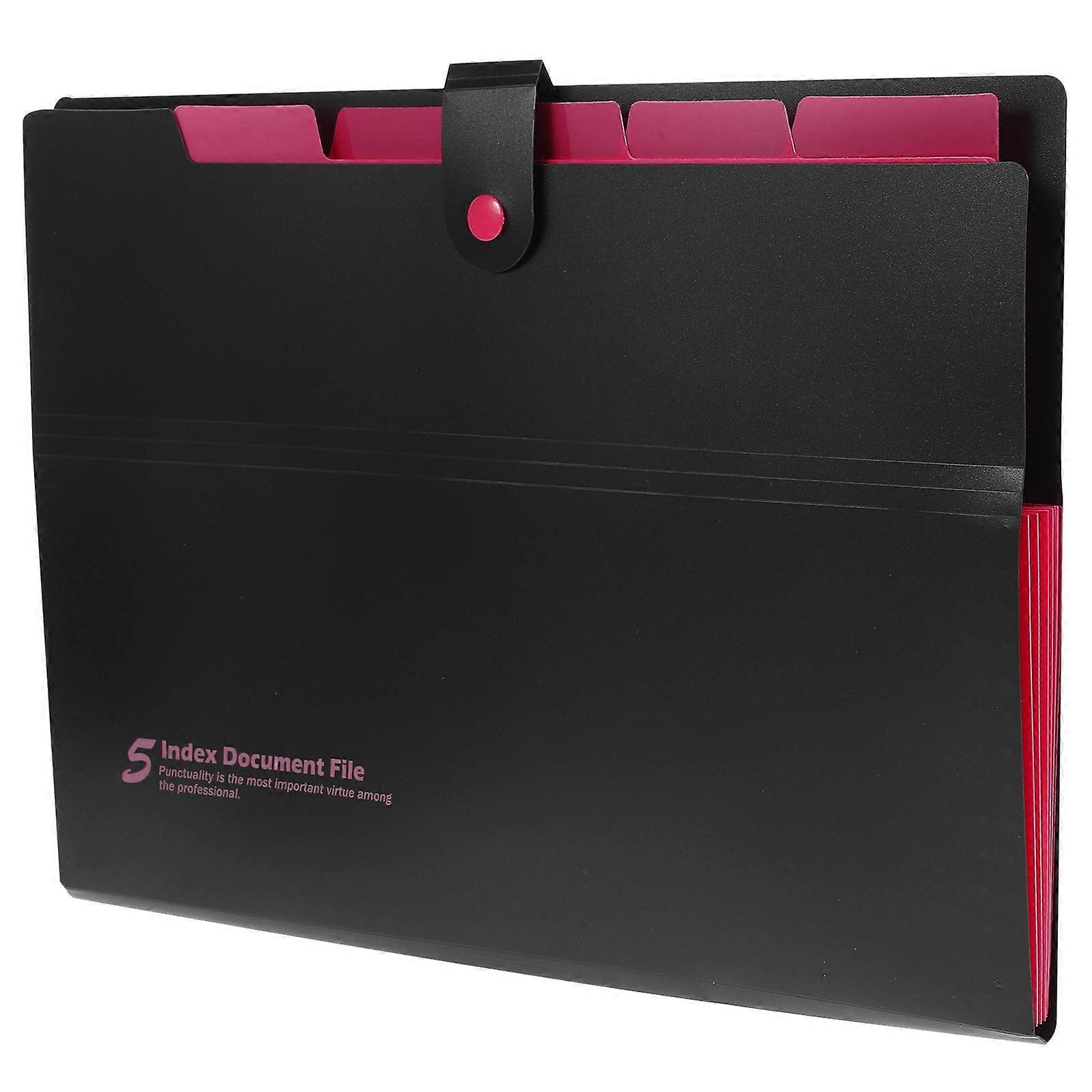 PP Multi-Layer File Folder Red Expandable Folder for Storage Use with Effortless Document Sorting