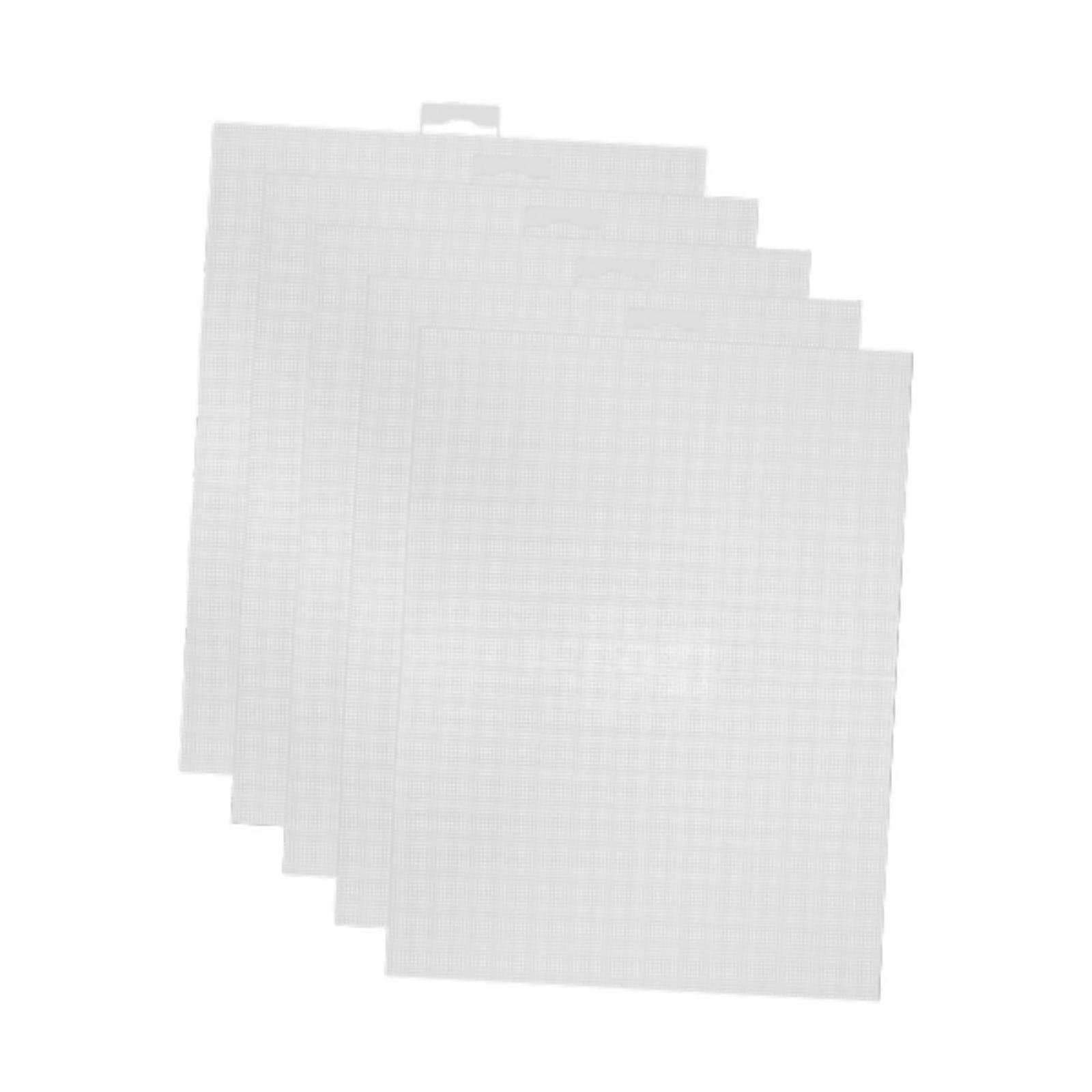 5x Plastic Mesh Canvas Sheets Lightweight Flexible DIY Crafts for Embroidery