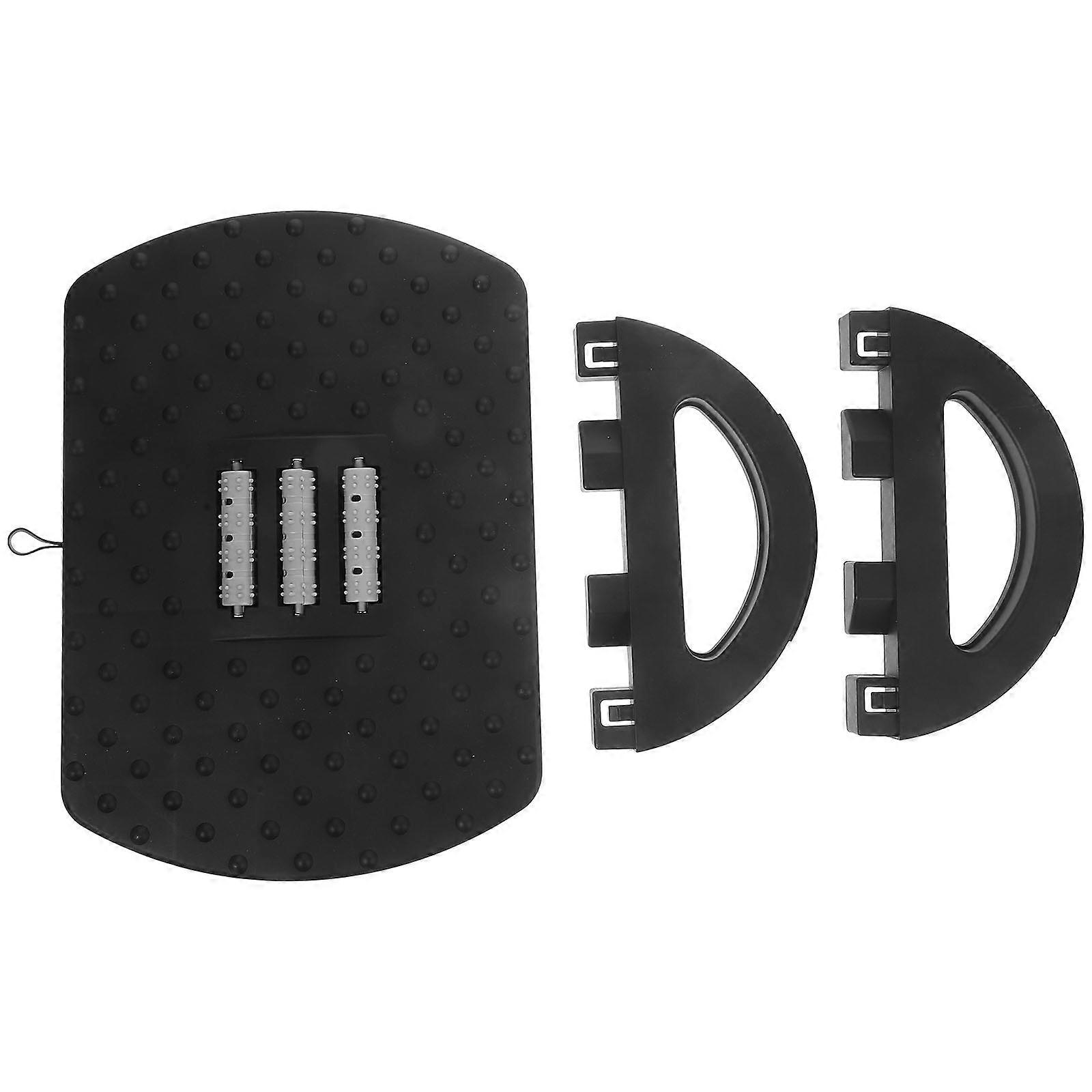 Ergonomic Footrest Under Desk For Office Use With Non-slip Bottom Featuring Rocking Motion In Black 1Set