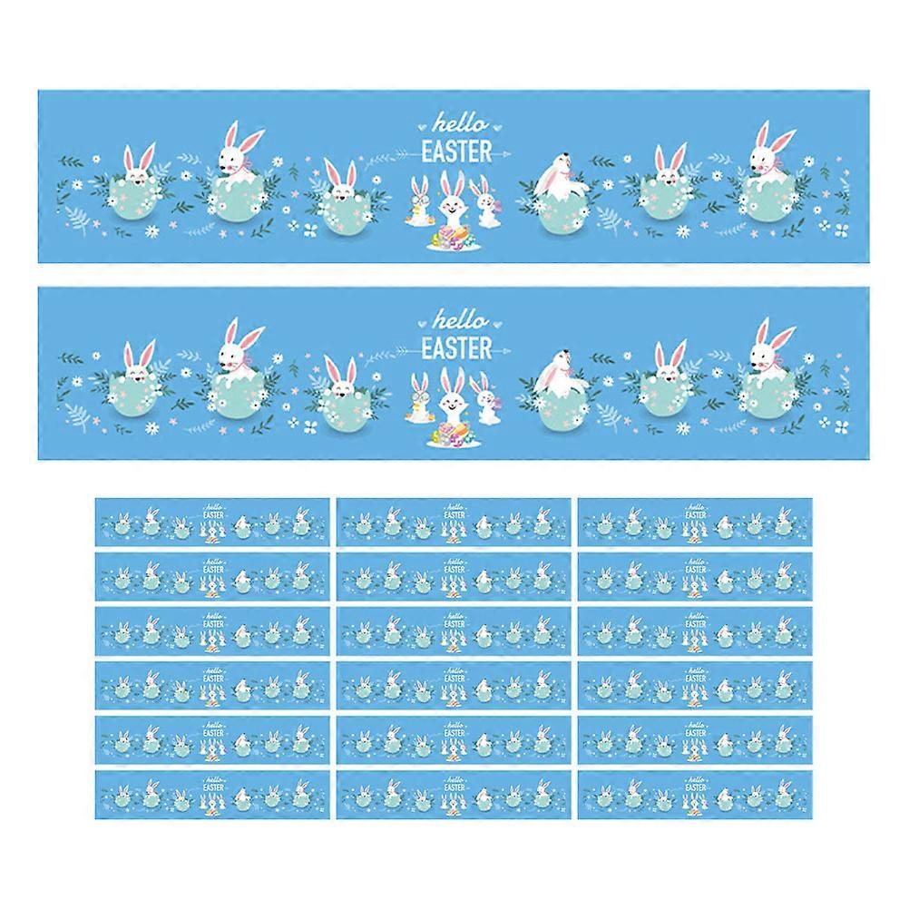 72 Pcs Easter Bottle Label Stickers Rectangular Decor For Coffee Cups Enhance Your Easter Celebration Atmosphere