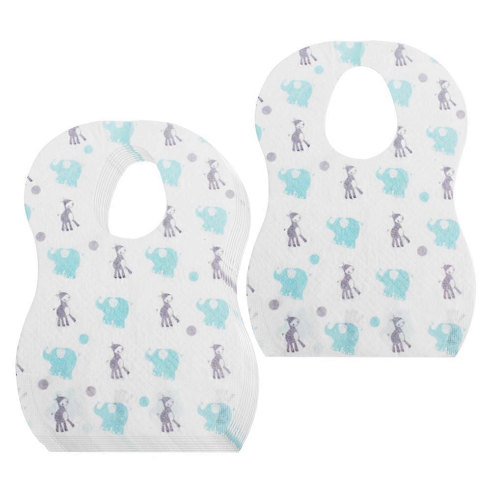 Disposable Waterproof Baby Bibs Dining Bib with Adjustable Tape 40Pcs