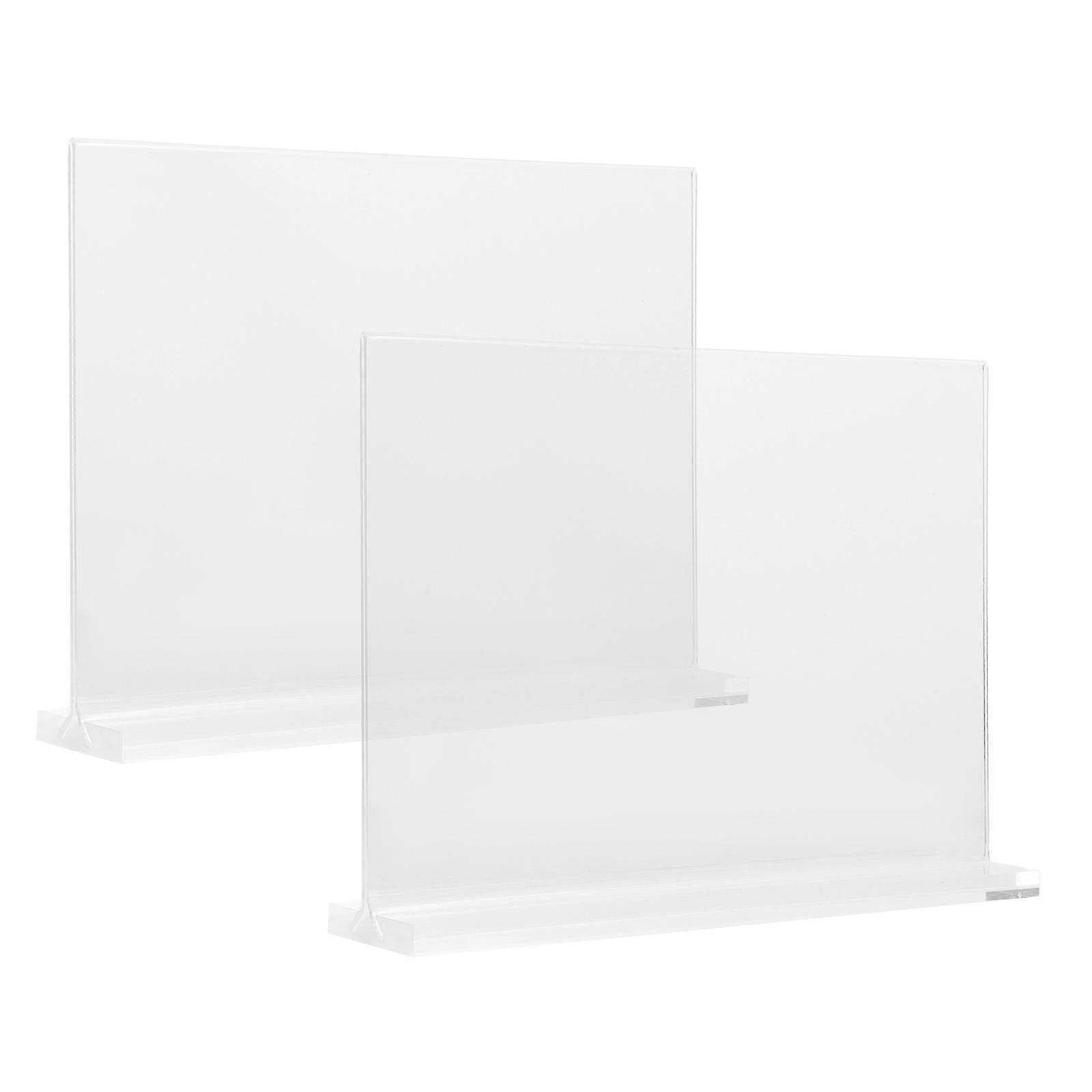 Acrylic Sign Holder Designed For Retail Stores Rectangular Display Stand 8.3X6.1In Great For Outdoor Events 8 Pcs