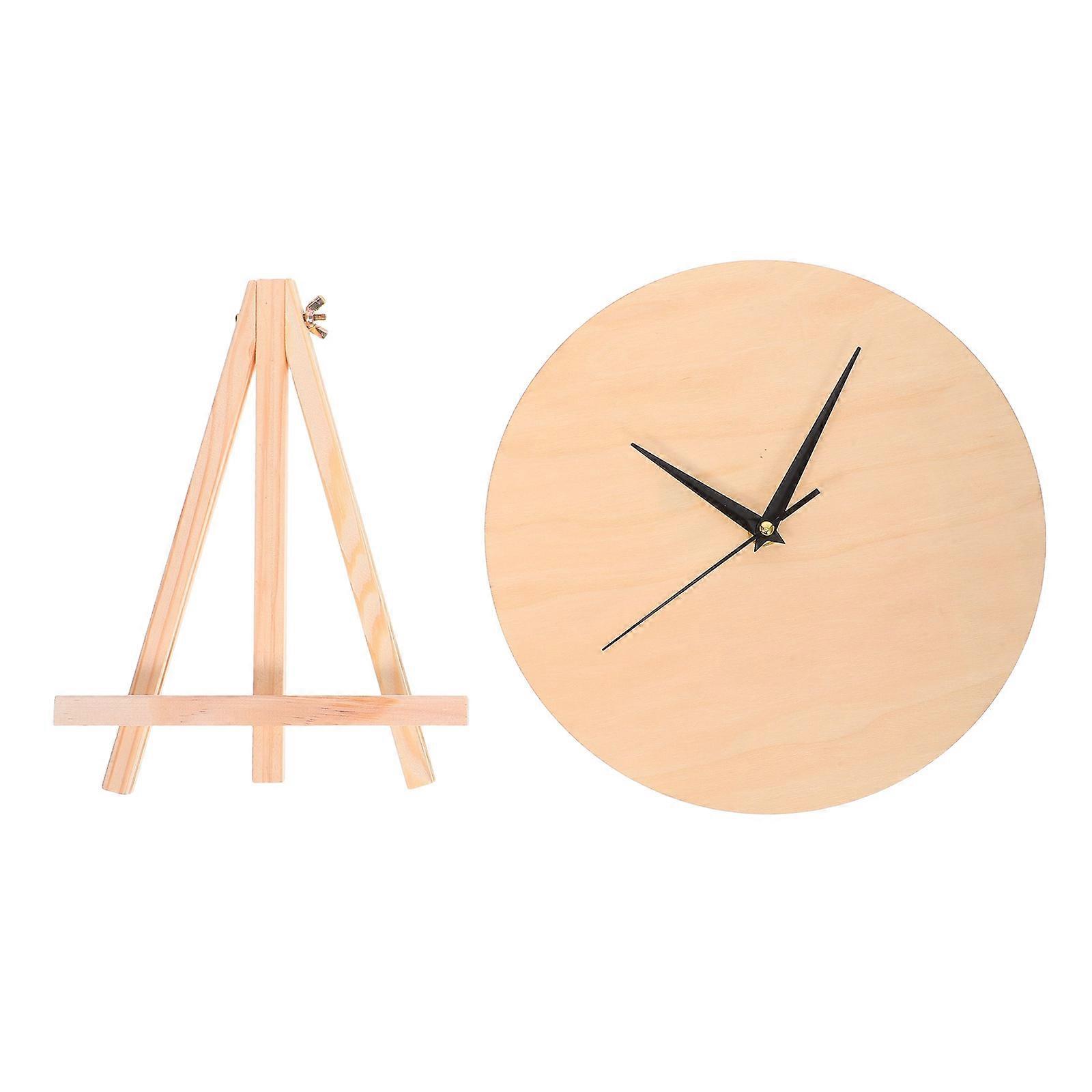 Clock Face For Home Decor Blank Wooden Clock Dial Minimalist Elegant Style 25cm Round Light Yellow 1 Set