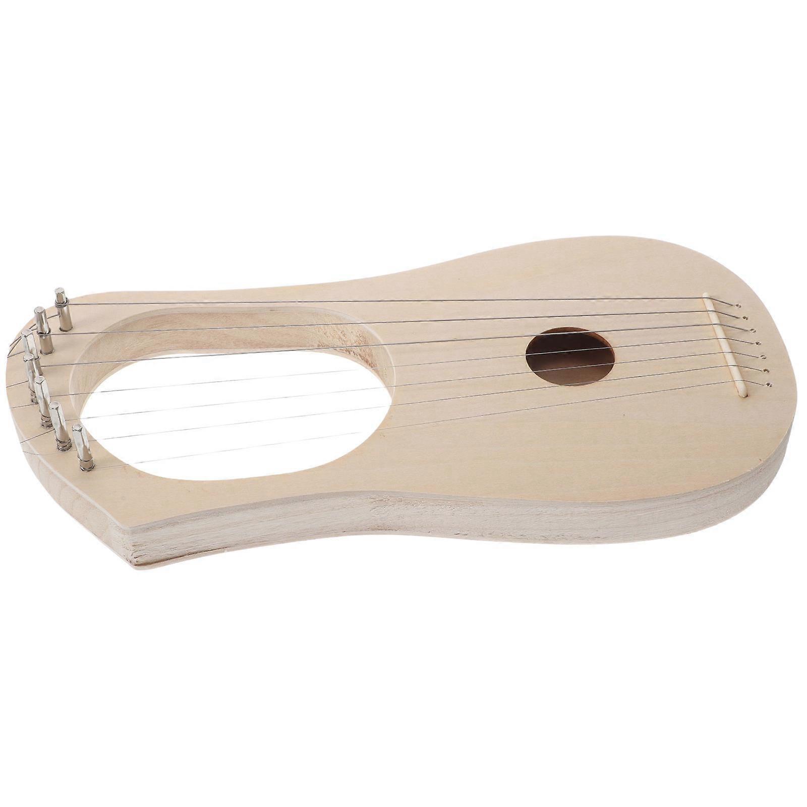 Beginner DIY Wooden Lyre Harp Kit 5Sets Build Own 7 String Instrument
