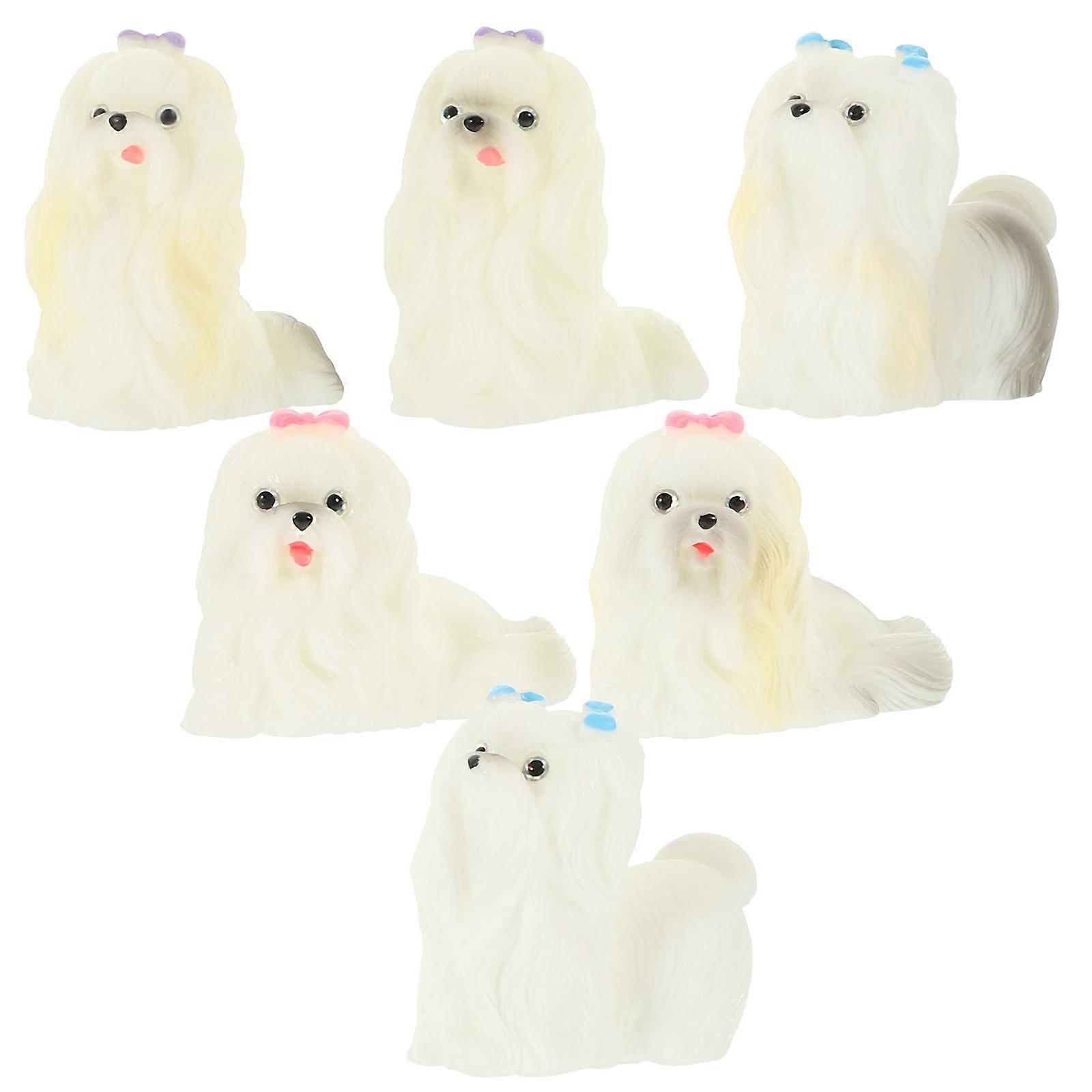 Miniature Dog Figurines Resin Puppy Statue for Decor 18Pcs Set