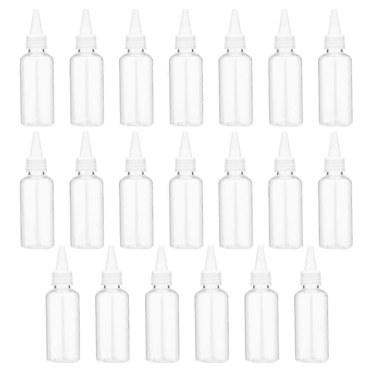 Transparent Squeeze Bottle Plastic Pigment Dispenser for Storage 3Sets