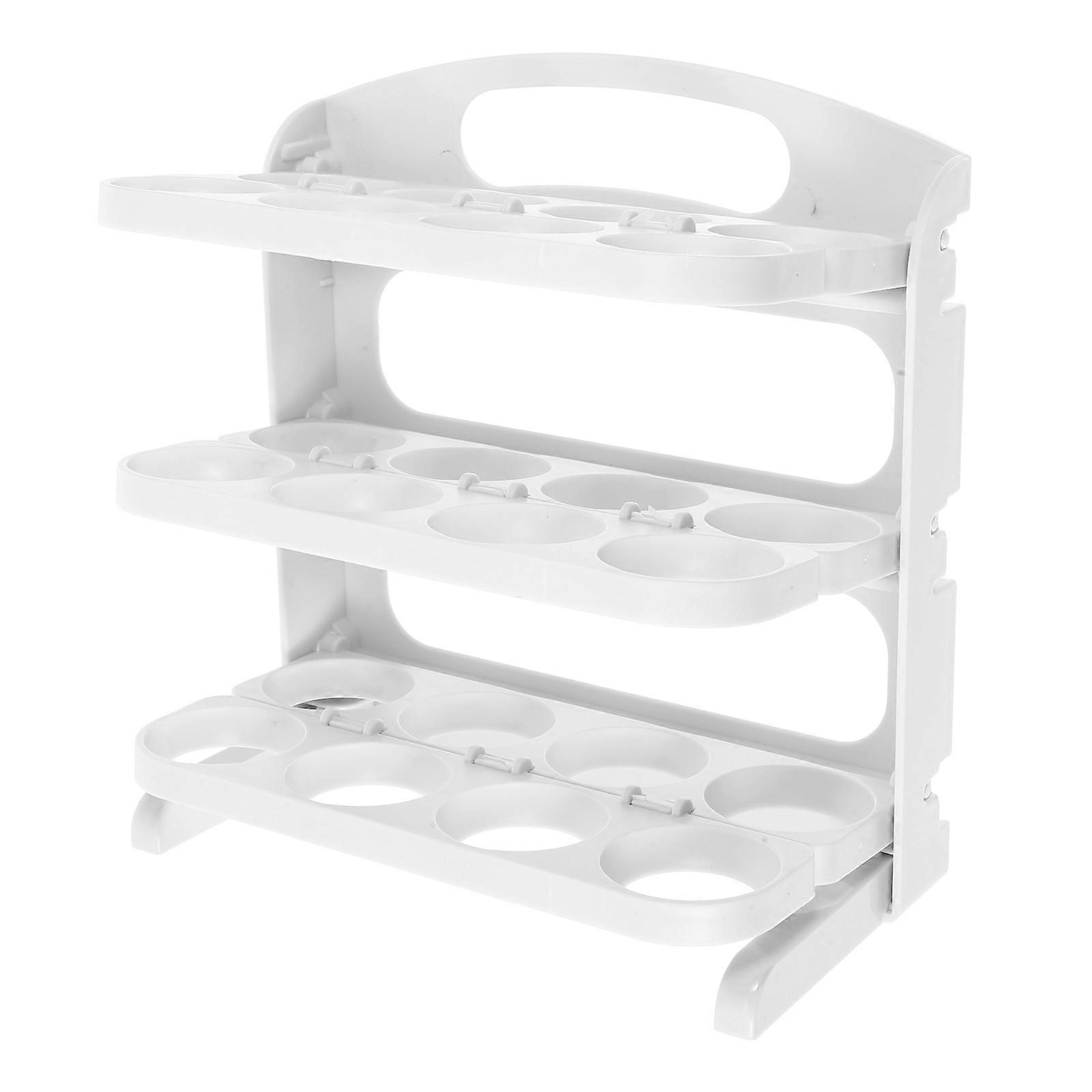 Egg Keeper Folding Egg Holder for Refrigerator with 4Pcs Multi Layer Storage