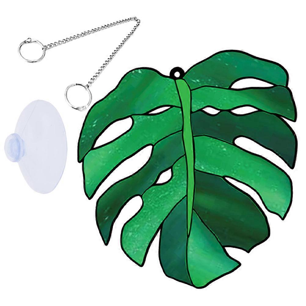 Simulation Leaf Pendant 2Pcs Green Decorative Item For Garden And Homeowners Decorative Needs