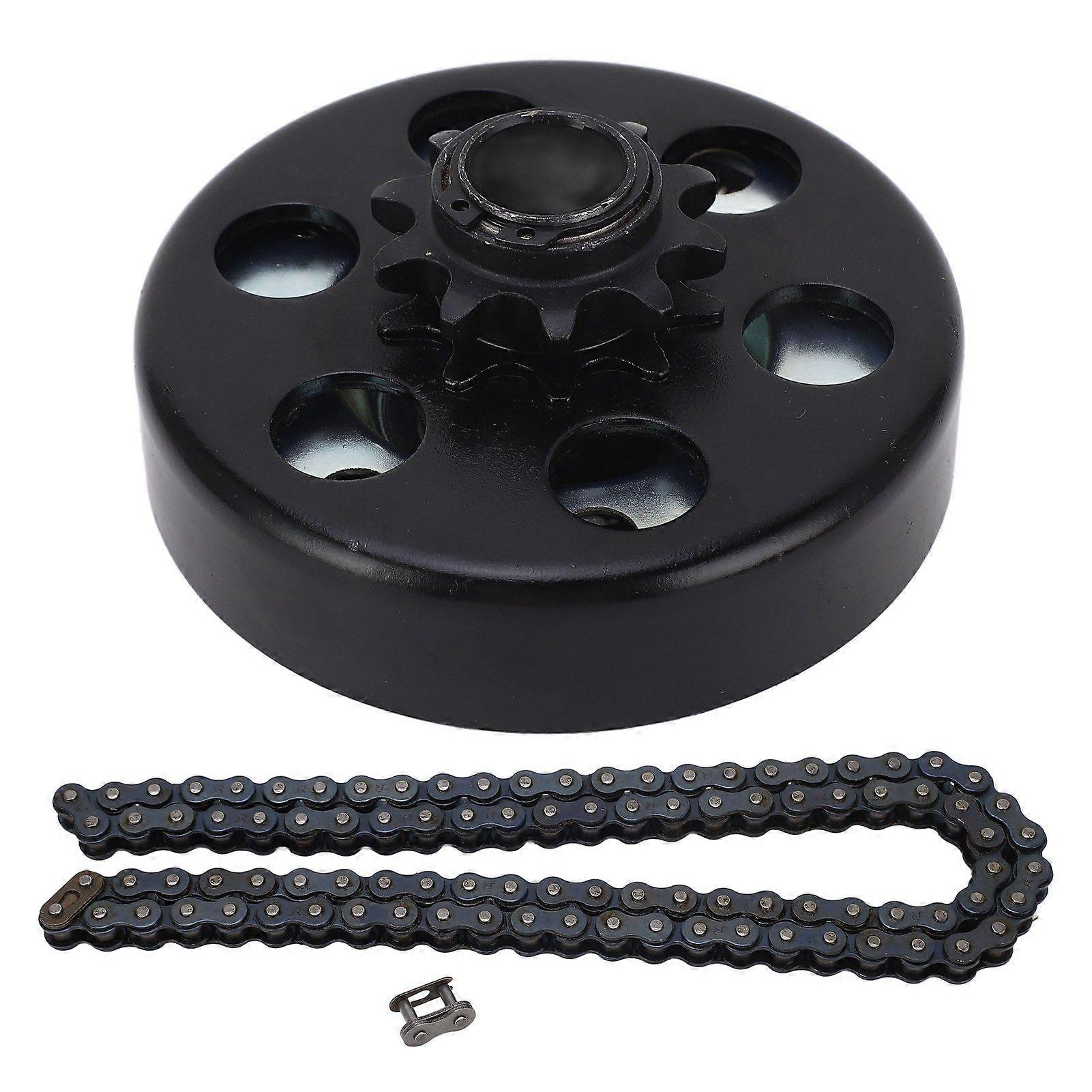 3/4 Inch Go Kart Clutch 10 Tooth Centrifugal Clutch with 420 Chain Fit for Mini Bikes Lawnmower Fun Kart