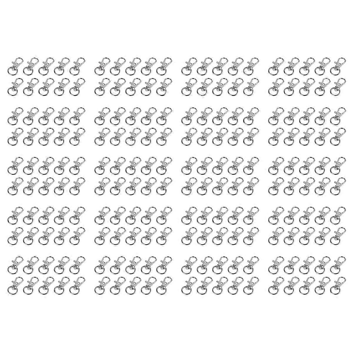 10pcs Metal Clasp Swivel Trigger Clips Snap Hooks Silver