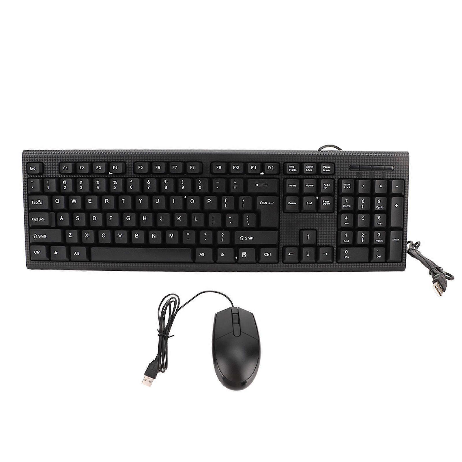 CMK858 USB Keyboard and Mouse Set 104 Keys Computer Keyboard 1600DPI Mouse for Home Office