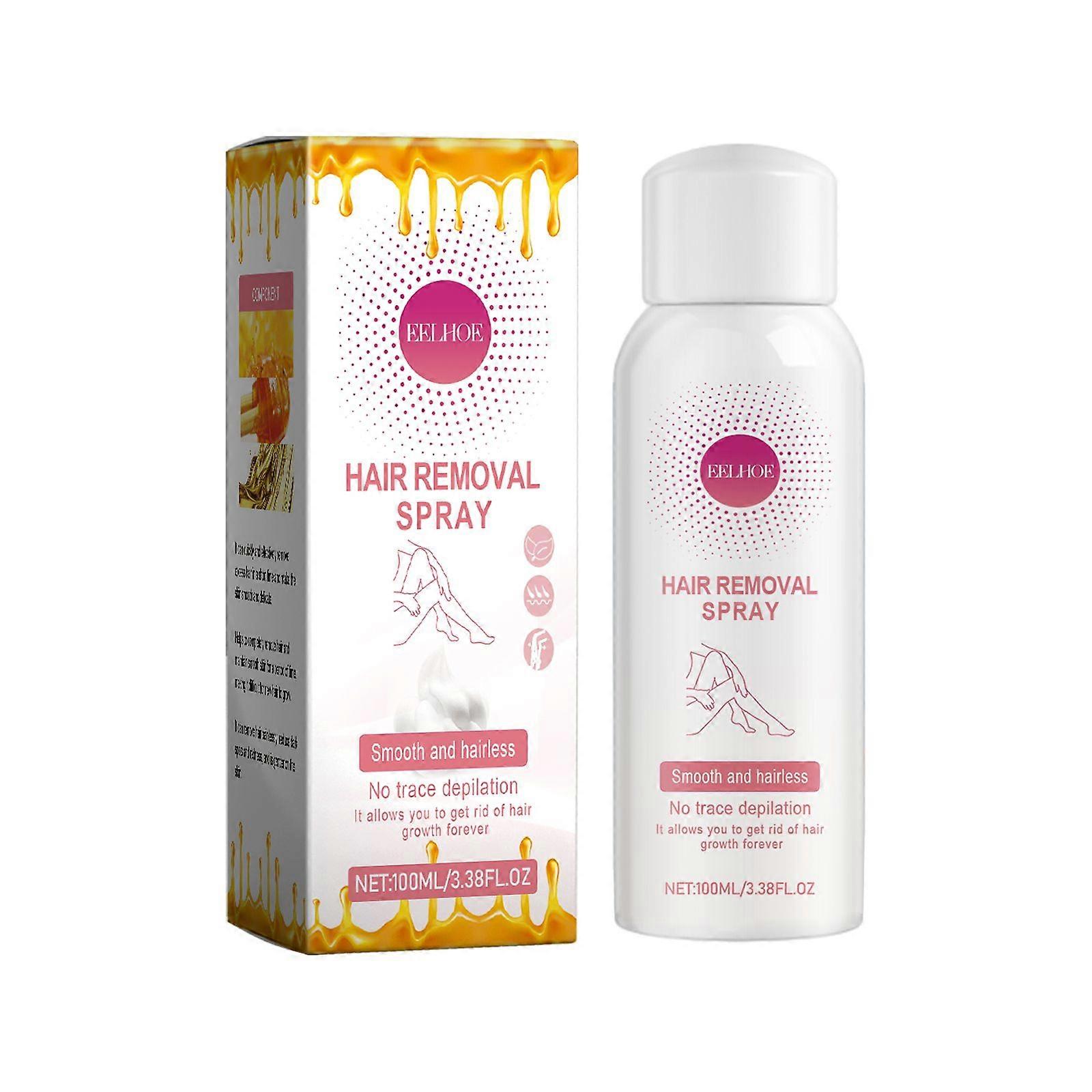 EELHOE Hair Removal Spray, Underarm Quick Hair Removal Gentle Pore Contraction Smooth Delicate Cleansing Spray