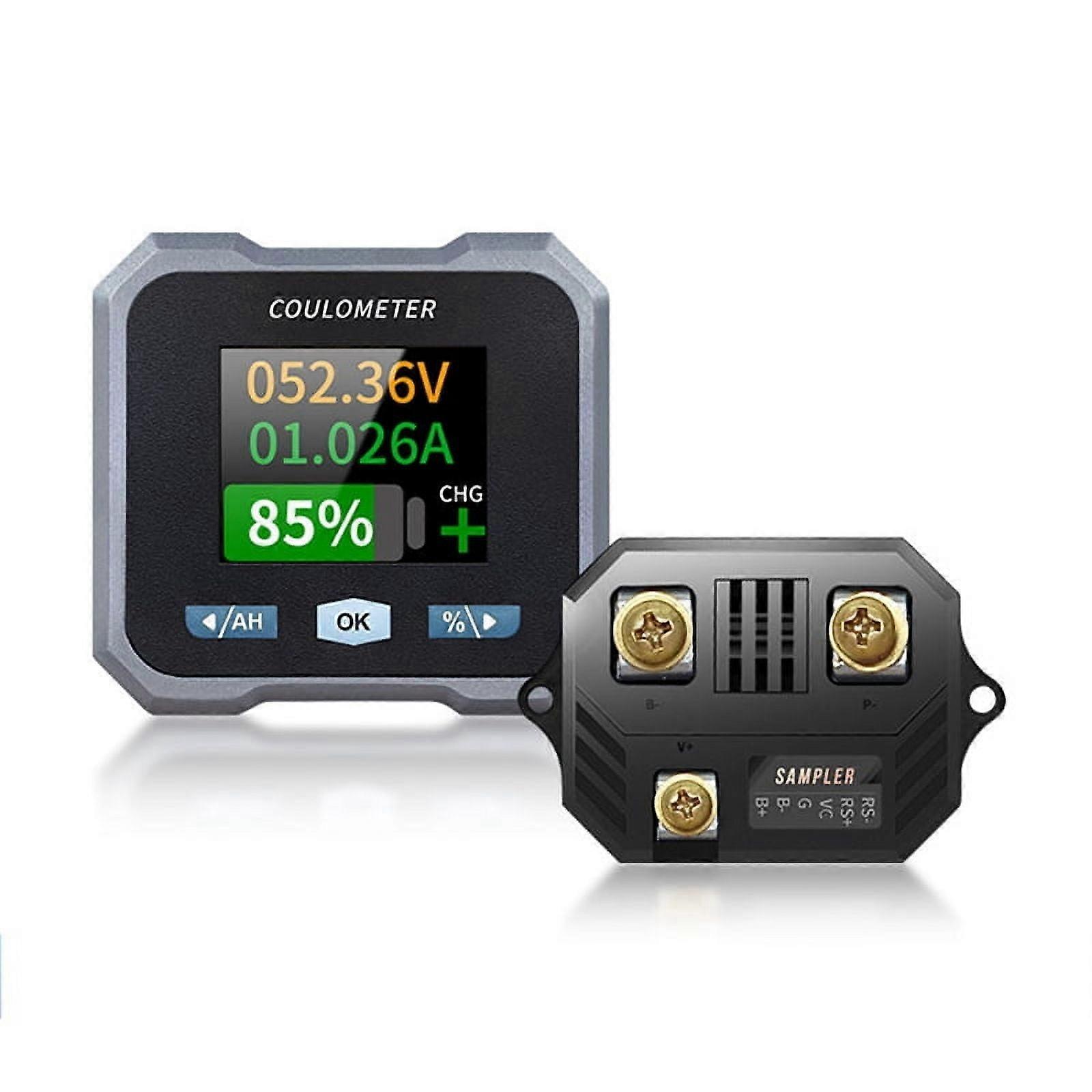 BL105F Coulomb Meter DC10-100V 0-50A Waterproof Battery Meter and Voltmeter for Electric Two-Wheeled Vehicle,A