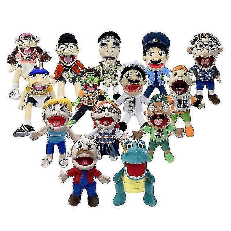 Jeffy And Feebee Hand Puppet Large Soft Doll Plush Toys Puppet Kids Gift Z