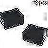12 Pack 15 X 30 Mm Black Rectangular Rubber Felt Table Or Chair Leg Protector Caps