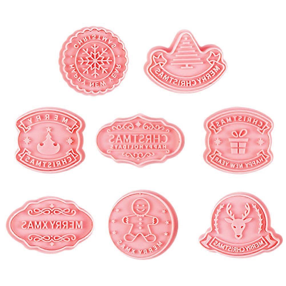 Christmas Cookie Cutters Multi-Functional Baking Tools 3D Design Plastic 24-Pcs