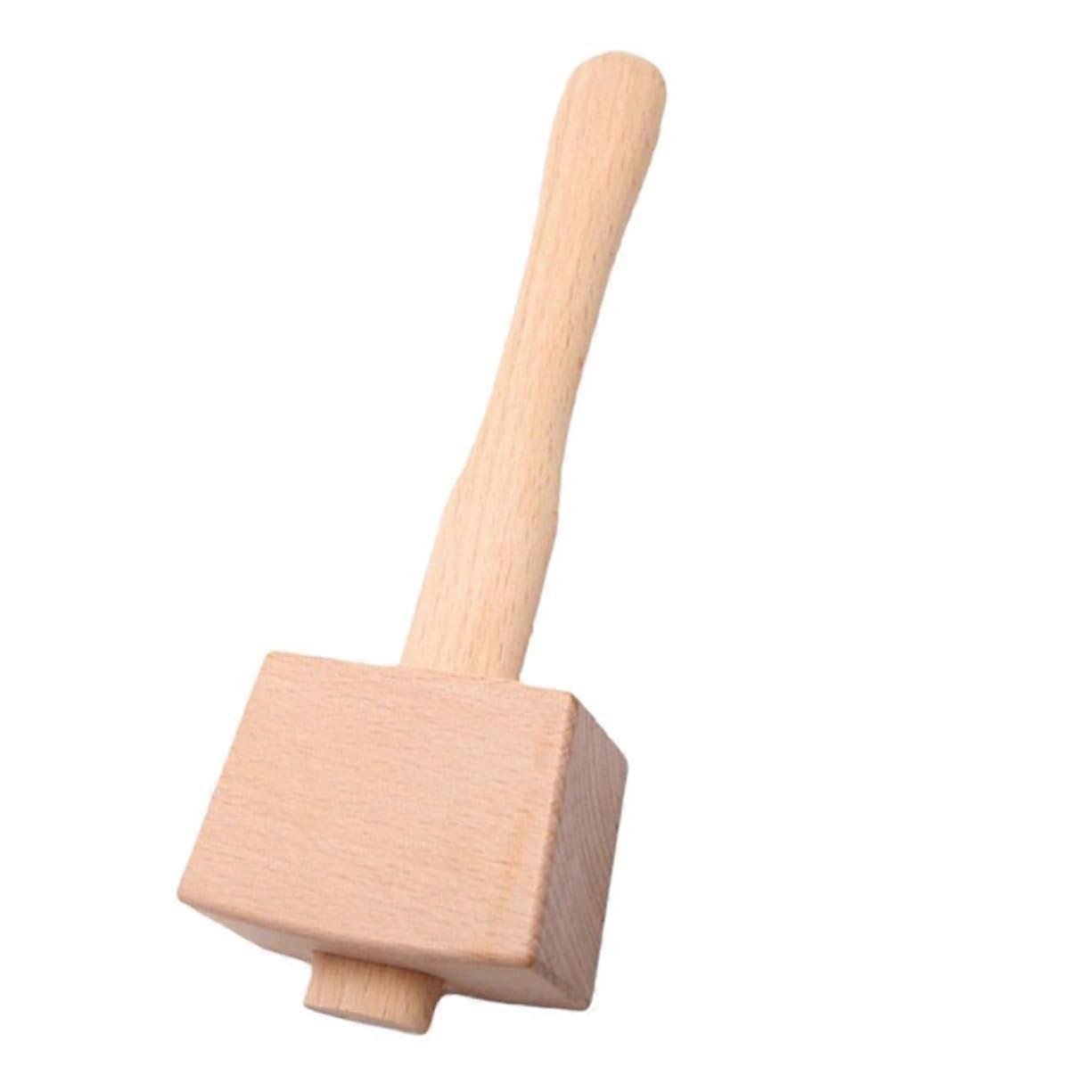Wooden Mallet Beechwood Handle MultiPurpose DIY Craft Tool for Woodworking, Leathercraft, and Handwork Projects