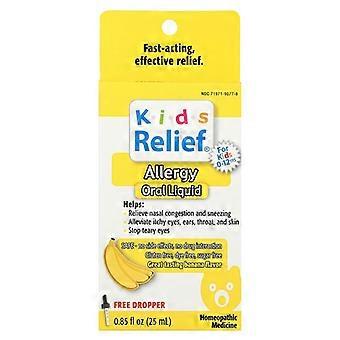 Homeolab USA, Kids Relief , Allergy Oral Liquid, 0-12 Yrs, Banana, 0.85 fl oz (25 ml)