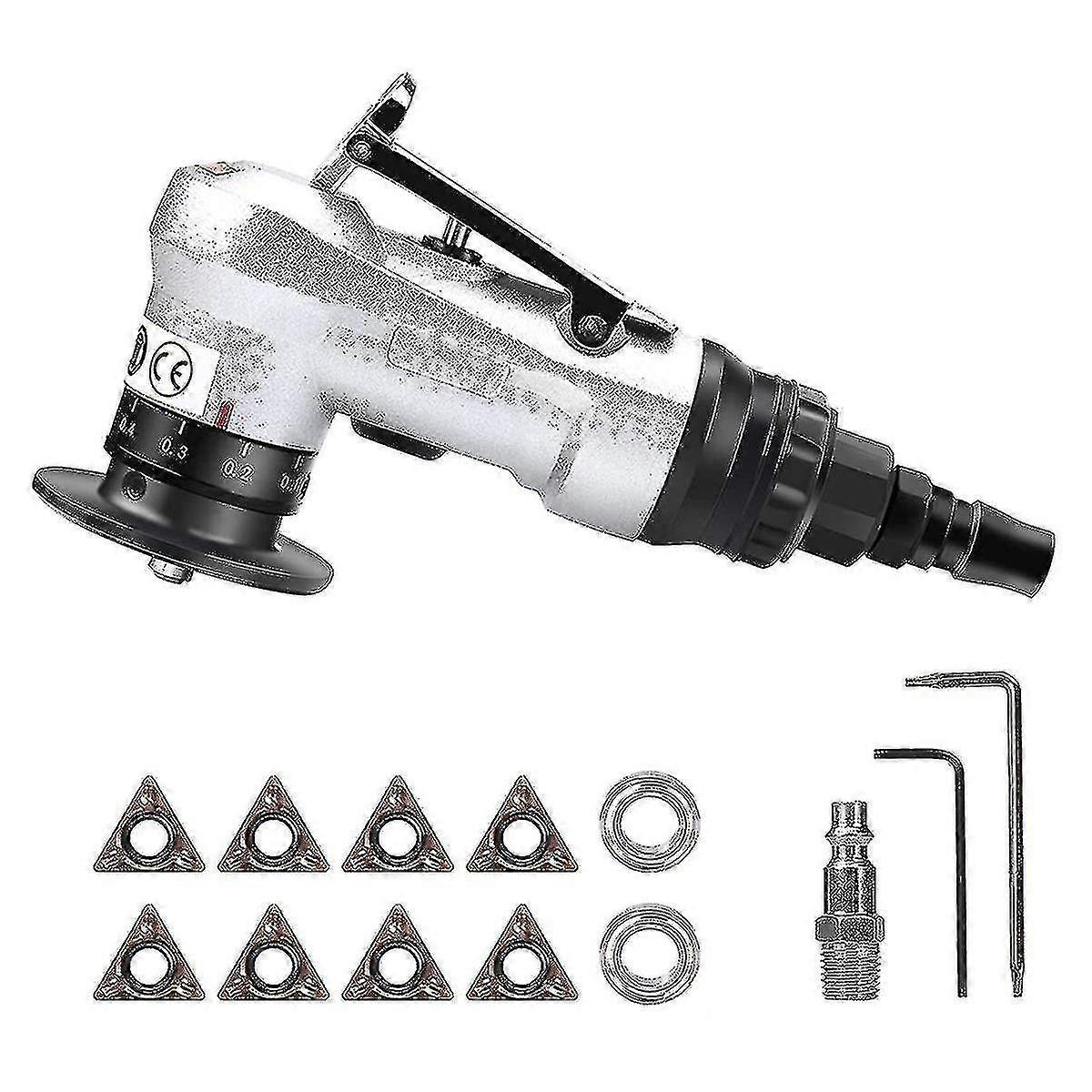 Mini Pneumatic Chamfering Tool With Replace Blades Inserts And Bearings, 45 Degree Chamfer Debu