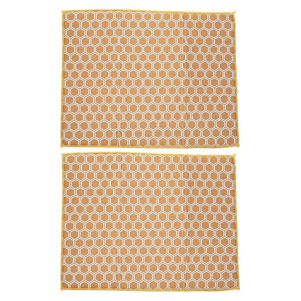 2 Pcs Kitchen Absorbent Mat Drying Mats For Countertop Tableware Dinnerware The Circle Dish