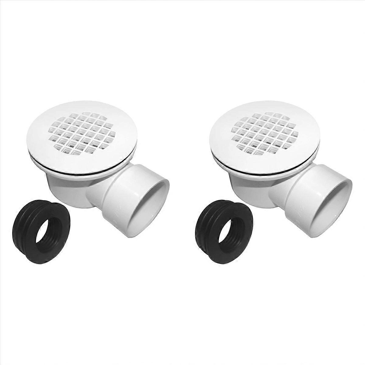 Low Profile Shower Base Drain with Perforated Strainer Side Outlet