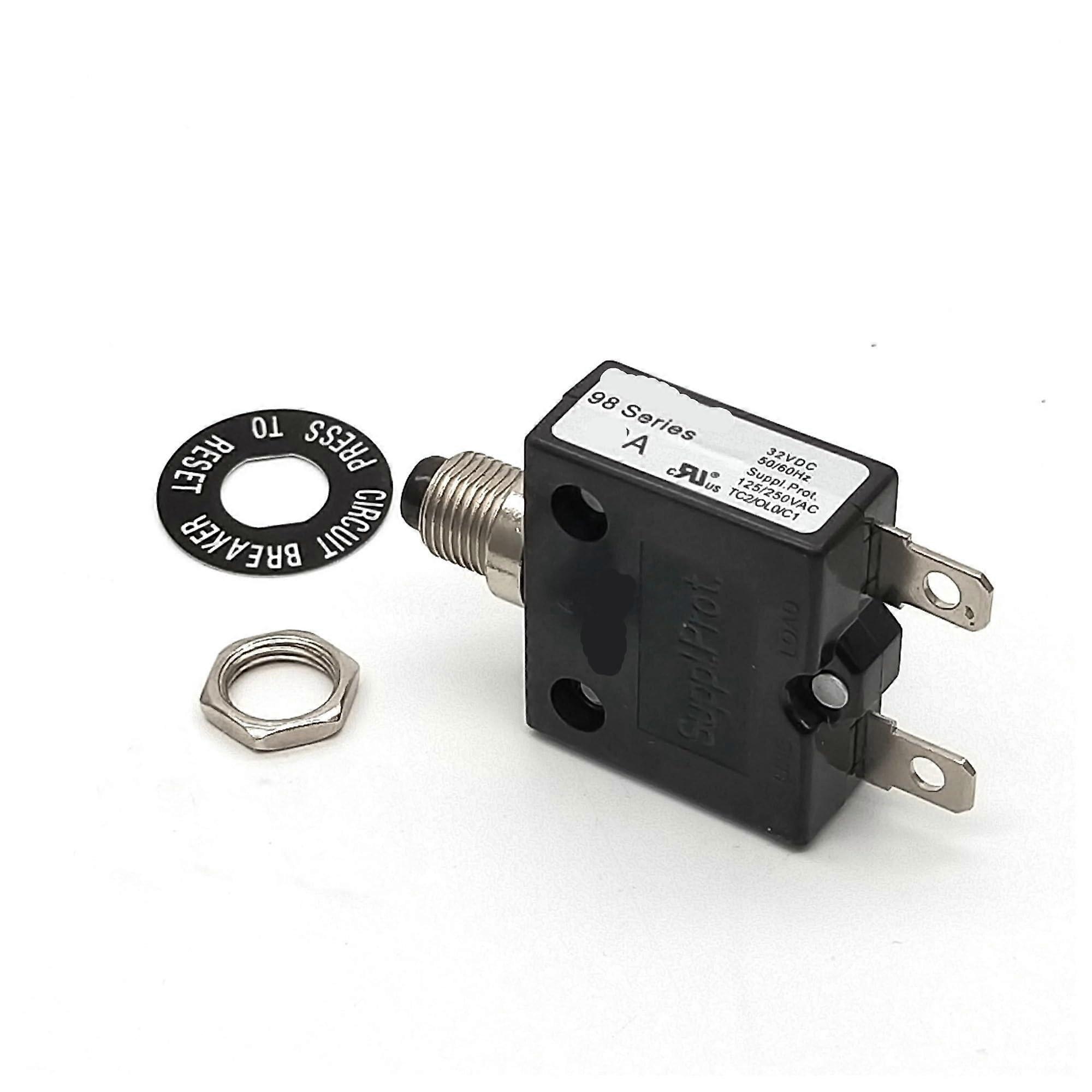 8A Manual Reset Thermal Overload Protector Switch Circuit Breaker Model 8A Load Rating