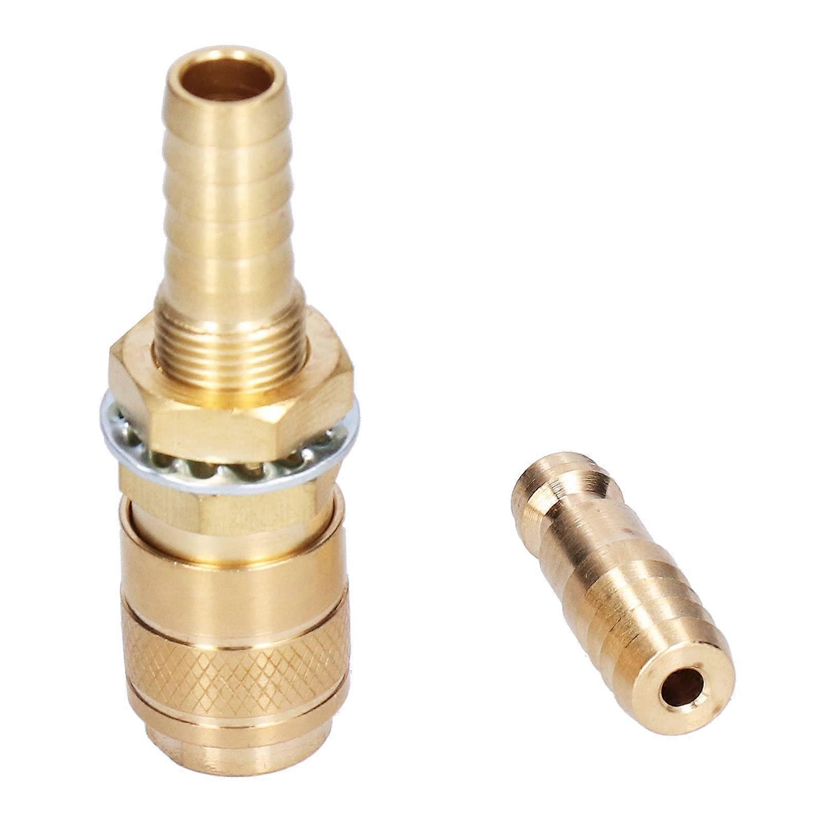 M10 Brass Quick Connector, AntiOxidation Technology, Gold Finish, Barb Joint Design, Small Portable Enhanced Fixation