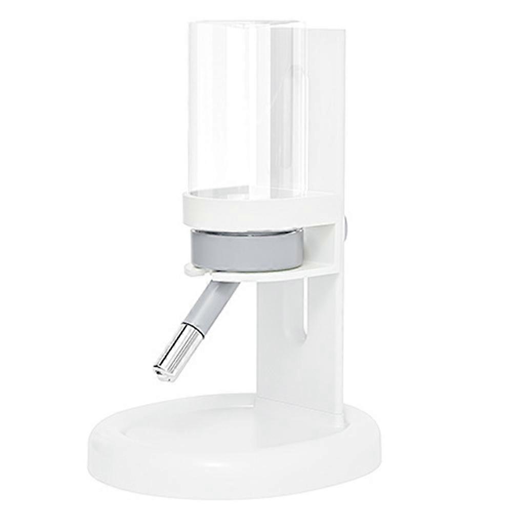 Hamstervattenflaska Droppfri - Marsvinsvattenflaska med justerbart stativ, läckagesäker vattendispenser för smådjur, vit