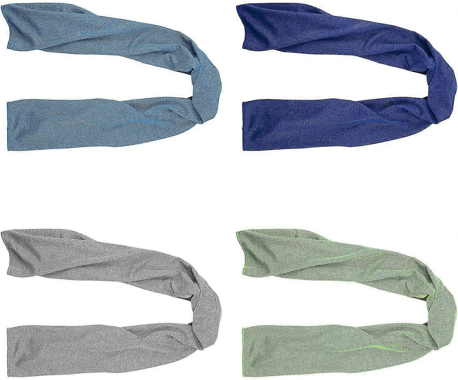 Pack Of 4 Cooling Towels (90*30cm), Ice Towels, Microfiber Towels For Gym, Workout, Fitness, Running, Workout And More (random Colors)