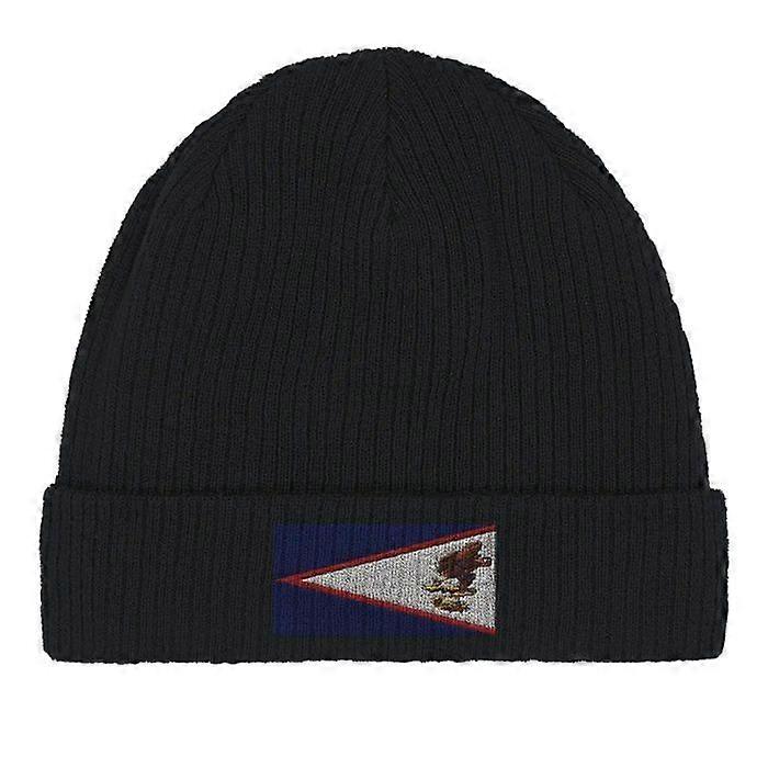 Samoa American Flag Cap in Black