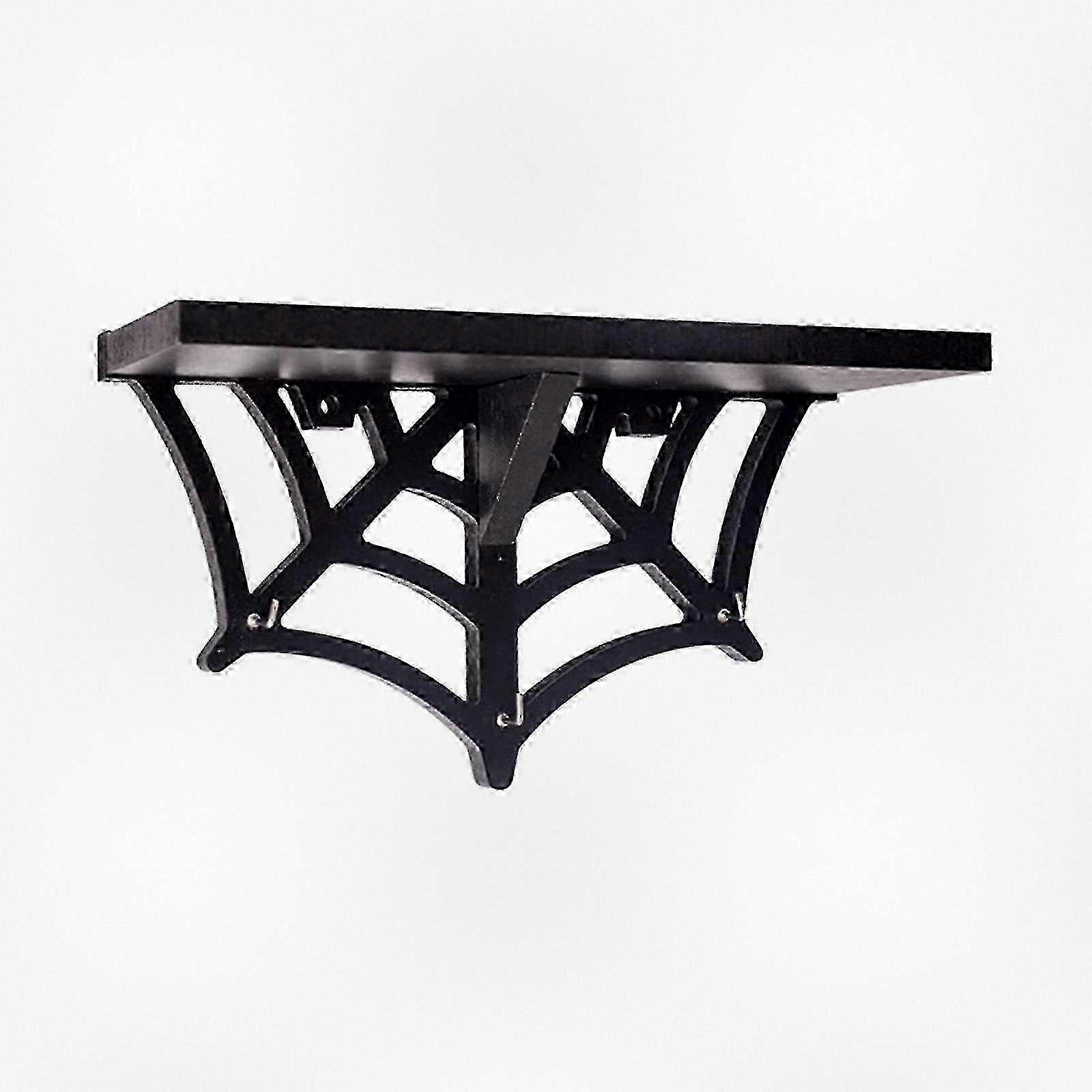 Durable Gothic Web Floating Storage Rack for Hallway, Office, and Kitchen - Wall Mounted Shelf Holder for Organizing Keys and Decor