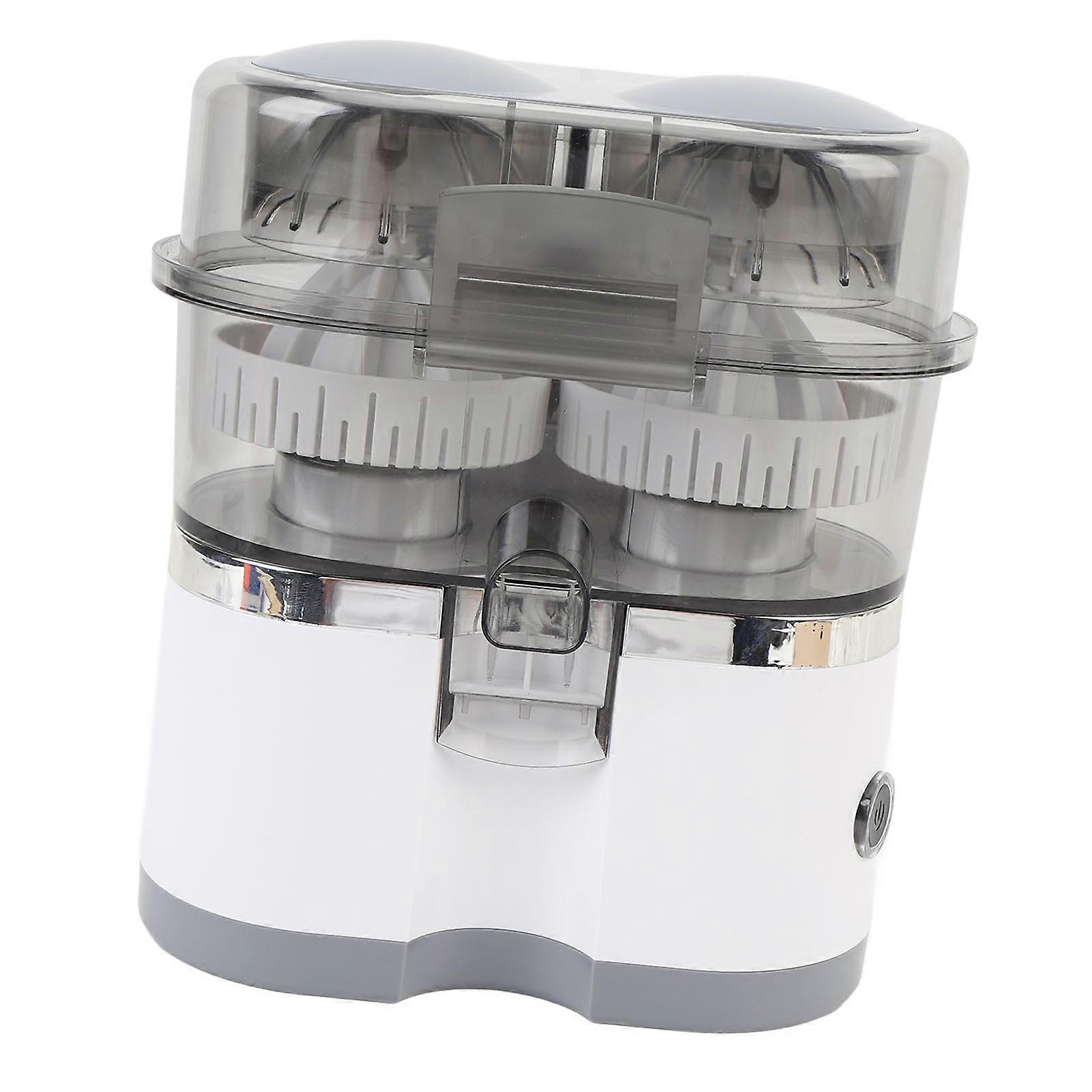 Dual Head Electric Citrus Juicer Portable Juicer Extractor Electric Citrus Juicer for Orange Lemon Kiwi Grape Grapefruit White 