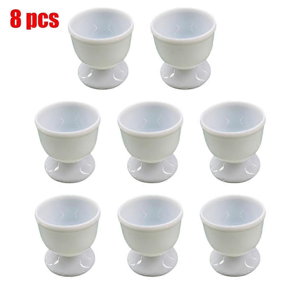 8 Pcs Egg Cup Holder Boiled Eggs Holders Cups For Kitchen Use,White