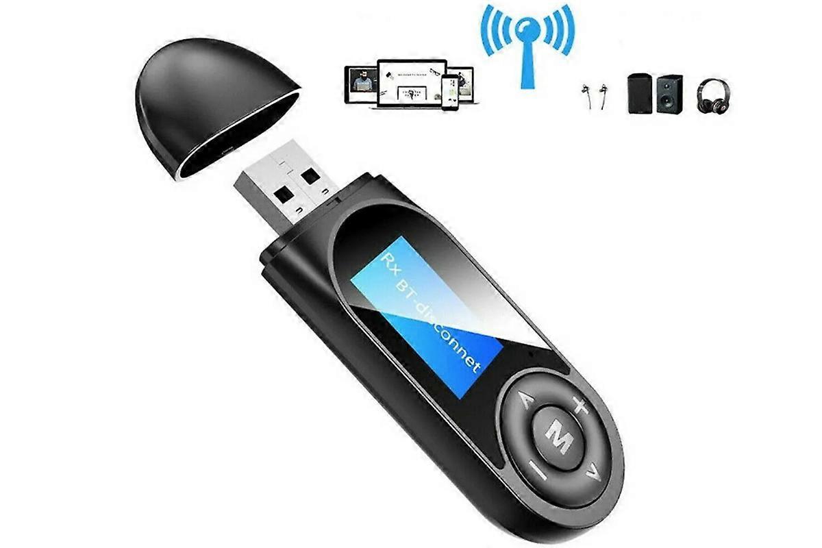 USB Bluetooth 5.0 Transmitter Receiver Wireless Audio Adapter for TV PC