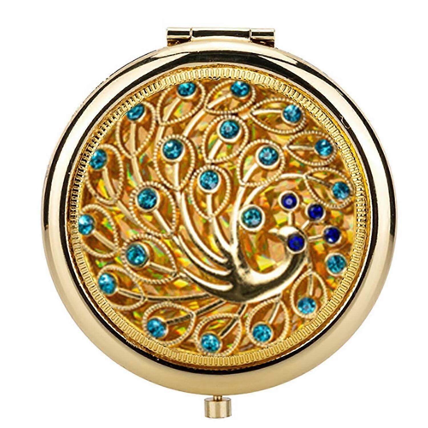 Small 15X Magnifying Mirror for Travel - Handheld, Foldable, Lightweight - Pocket-Sized, 3.3” x 3.3” Black