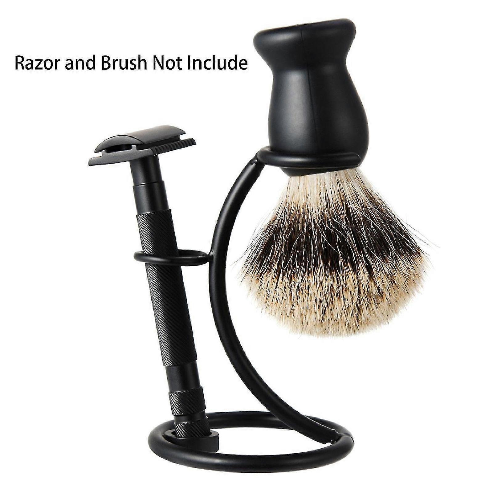 Shaving Bracket, Razor Holder, Portable Razor and Brush Holder, Shaving Toolkit with 2-in-1 Bending Design, suitable for classic safe shavers