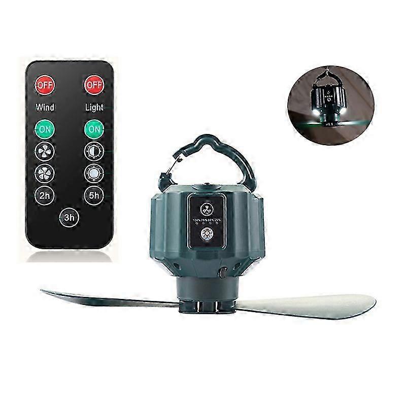 Hanging LED Lamp Fans Remote Control Portable 3 Speed Charging Ceiling Fan