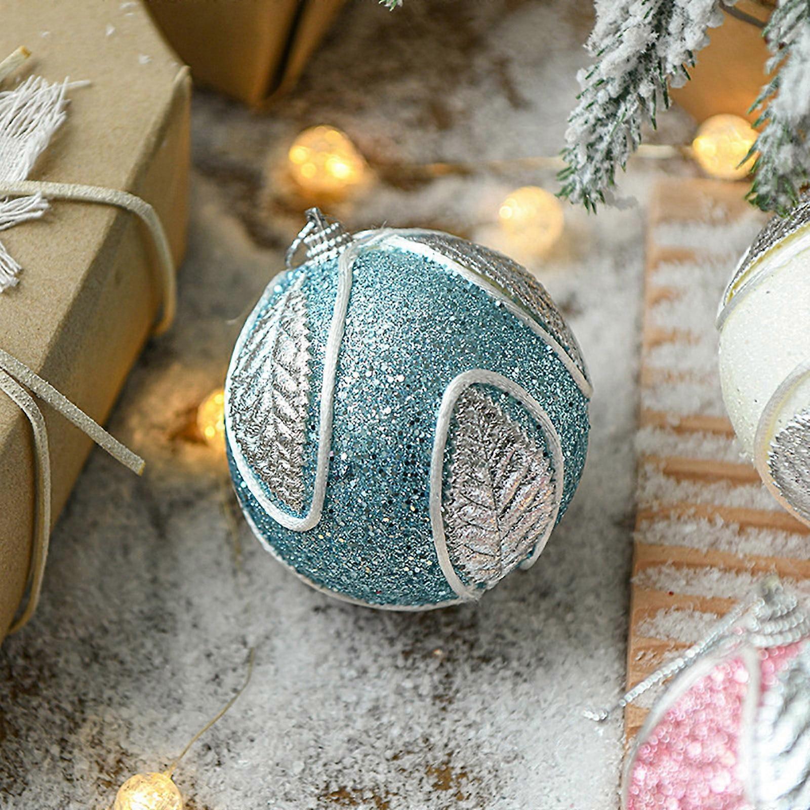 Christmas Balls Decorations, Shatterproof Fabric Ornaments Set for Christmas Tree, Colorful Hanging Pendant, Compatible with Xmas Tree