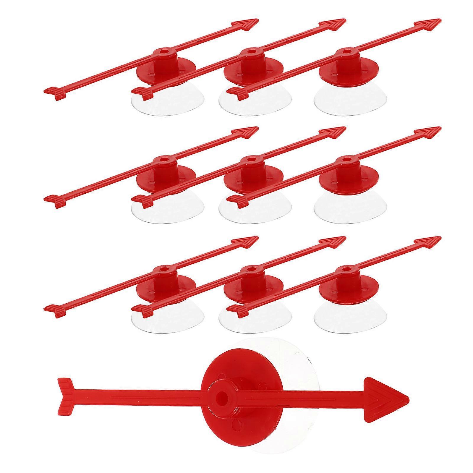 10Pcs Red Plastic Arrow for Game Entertainment Activities