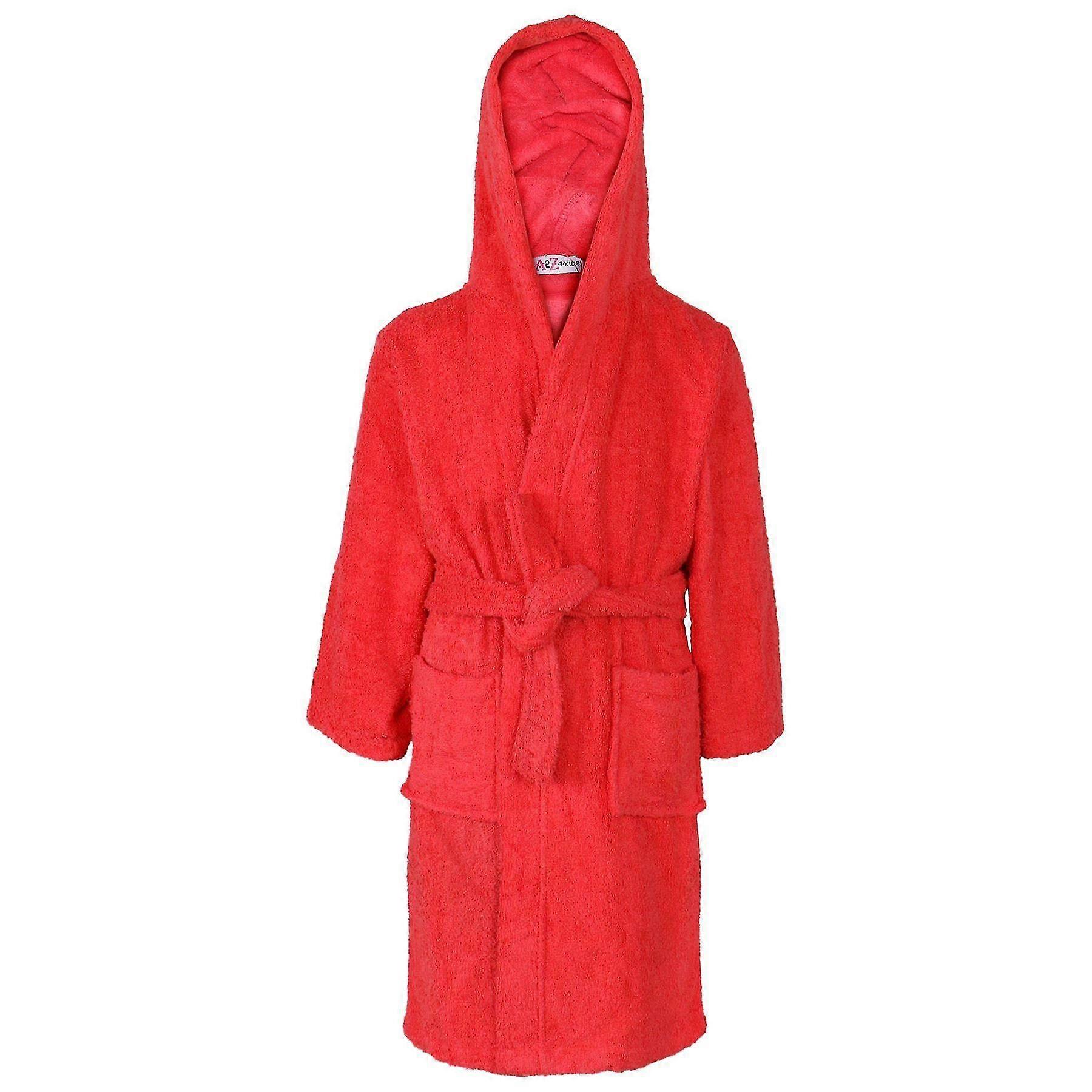 Peignoir à capuche rouge en serviette pour hommes et femmes - Choix numéro 1 des ventes