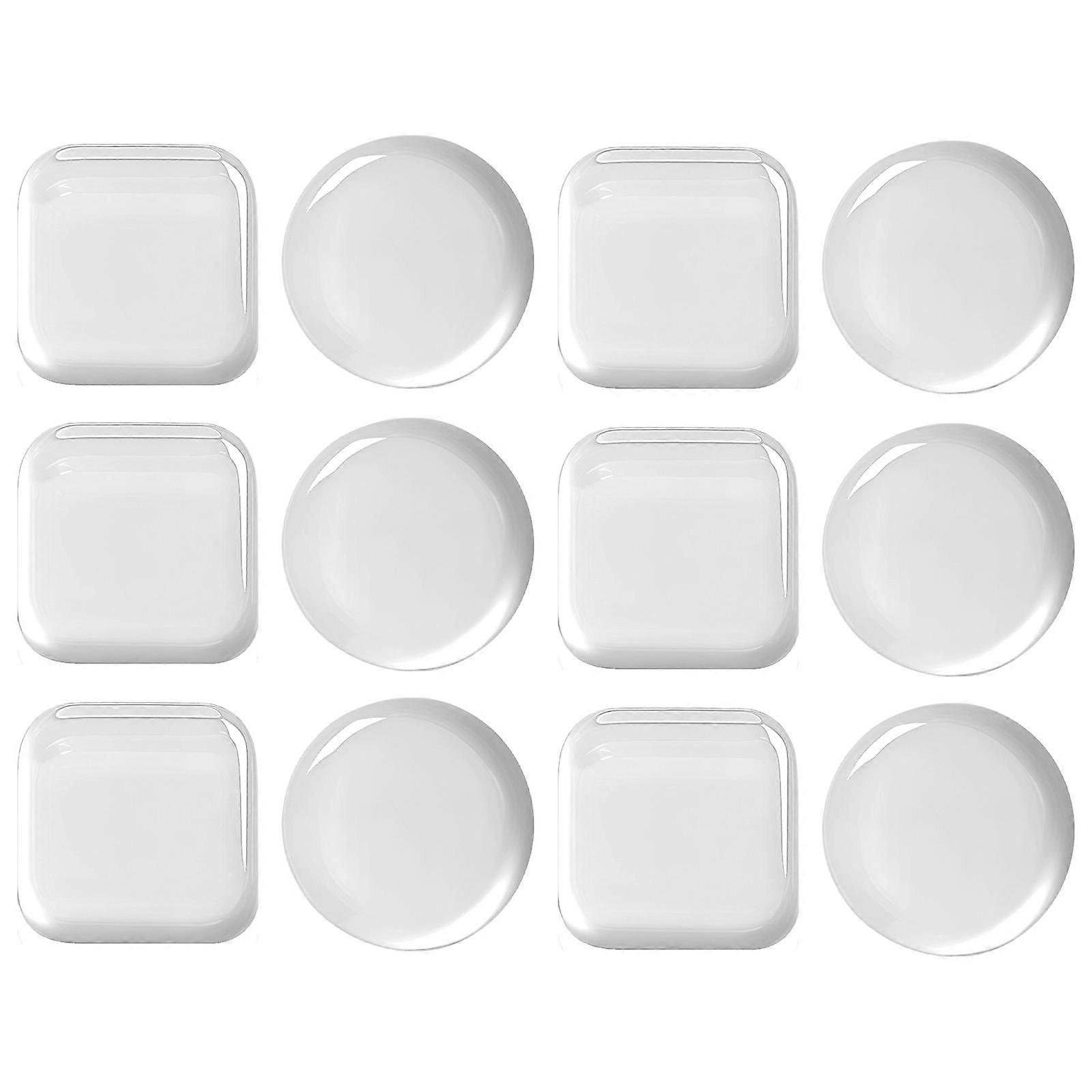 2 Set Adhesive Door Stoppers Transparent Soft Silicone Wall Protectors To Prevent Impact Scratches On Door And Wall Multicolor