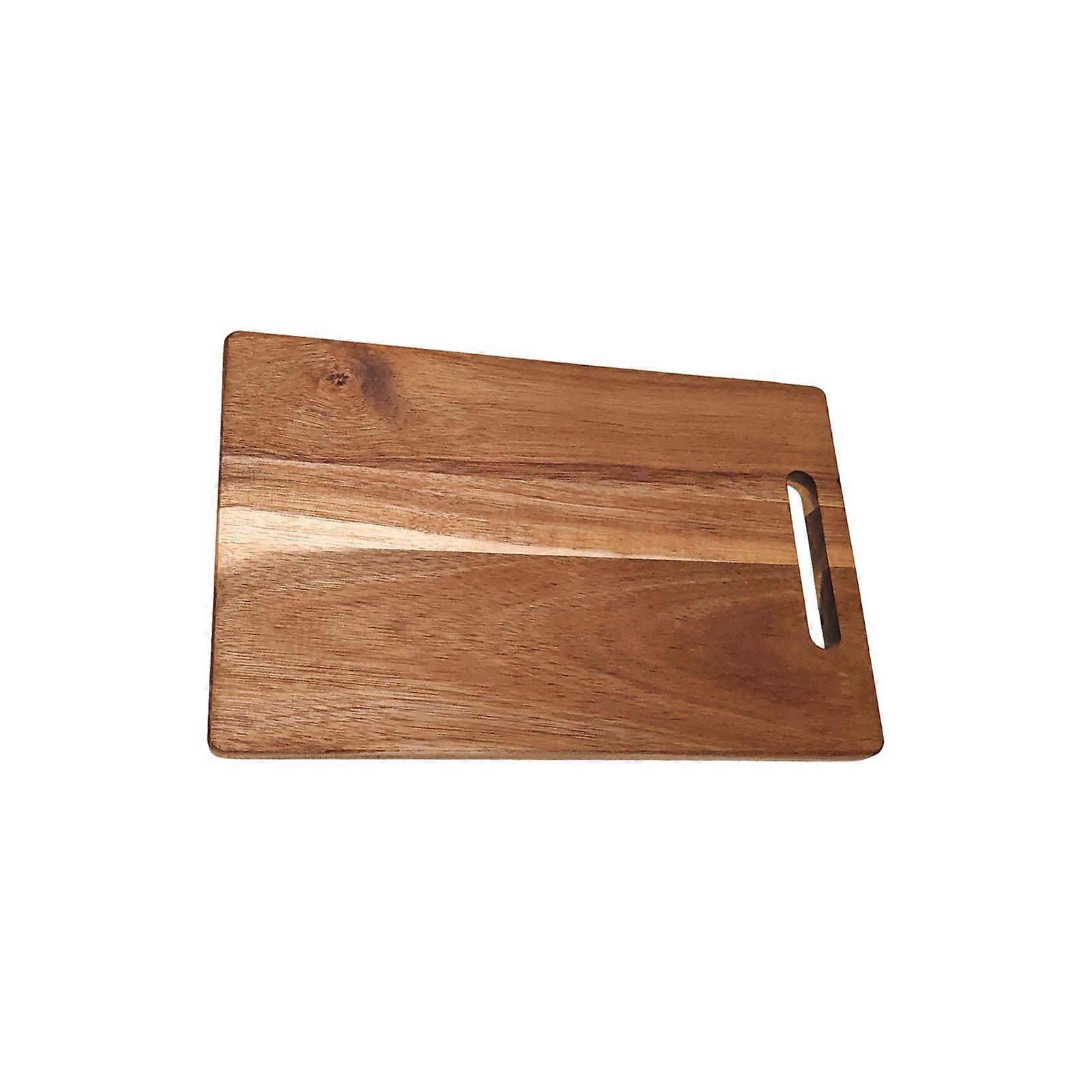 Acacias Wooden Board with Smooth Cutting Side And Liquid Catcher Nonslip Bottom For Secure Food Preparation Multicolor