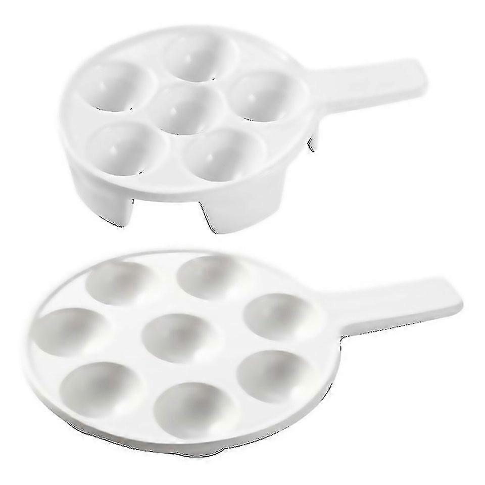 For 2 Pack Round Snail Baking Pans Ceramic Roasting